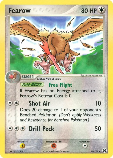 Fearow #24/112 Pokémon card from EX FireRed & LeafGreen