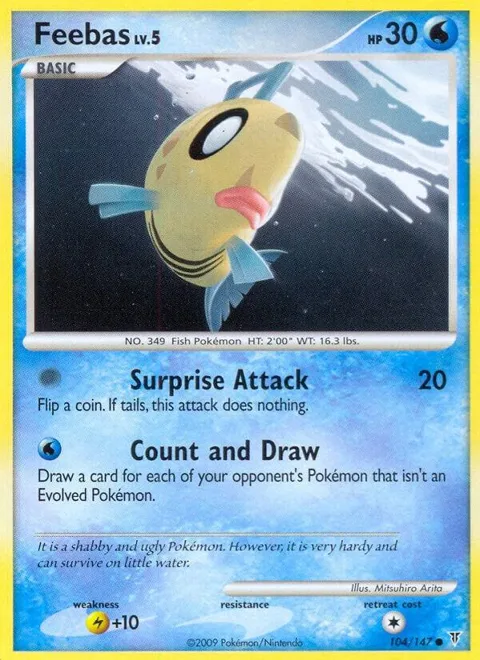 Feebas #104 Pokémon card from Supreme Victors