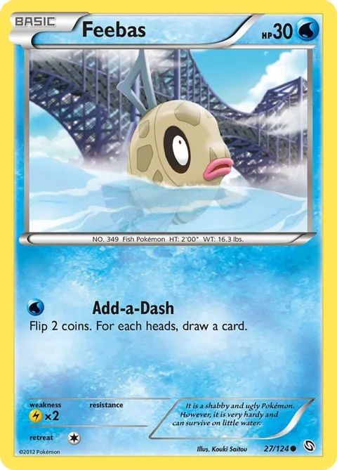 Feebas #27/124 Pokémon card from Dragons Exalted