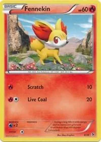 Fennekin #8/39 Holofoil Pokémon card from Kalos Starter Set