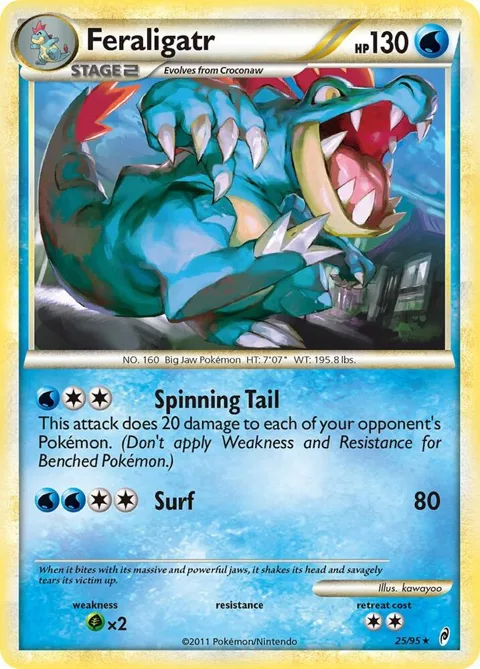 Feraligatr #25/95 Reverse Holofoil Pokémon card from Call of Legends
