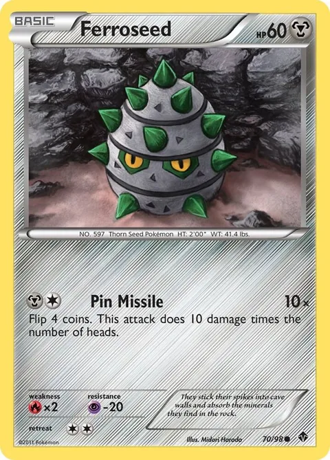 Ferroseed 70 #70/98 Pokémon card from Emerging Powers