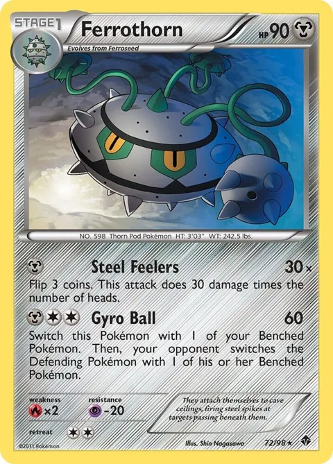 Ferrothorn 72 #72/98 Reverse Holofoil Pokémon card from Emerging Powers