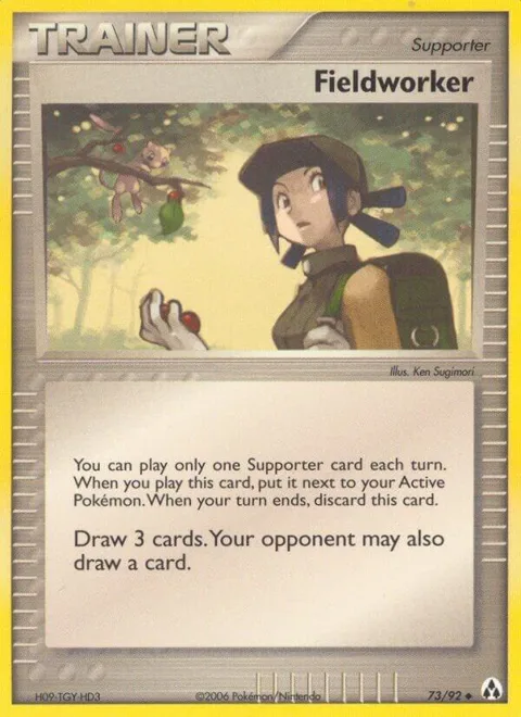 Fieldworker #73/92 Reverse Holofoil Pokémon card from EX Legend Maker