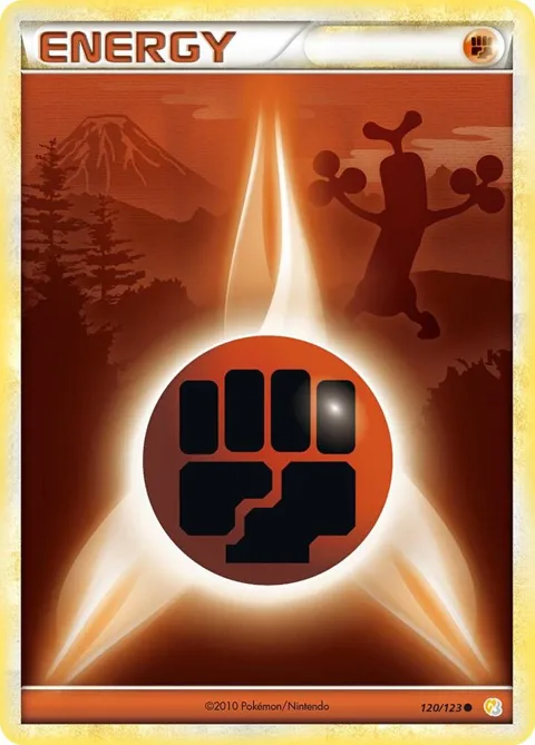 Fighting Energy #120/123 Pokémon card from HeartGold SoulSilver