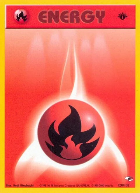 Fire Energy #128/132 Unlimited Pokémon card from Gym Heroes
