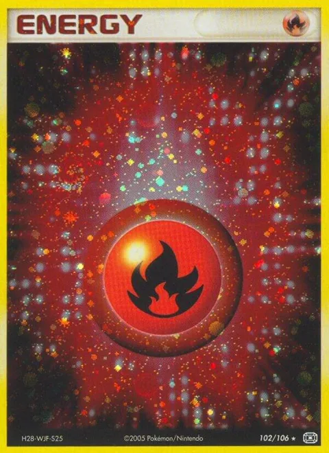 Fire Energy #102/106 Pokémon card from EX Emerald