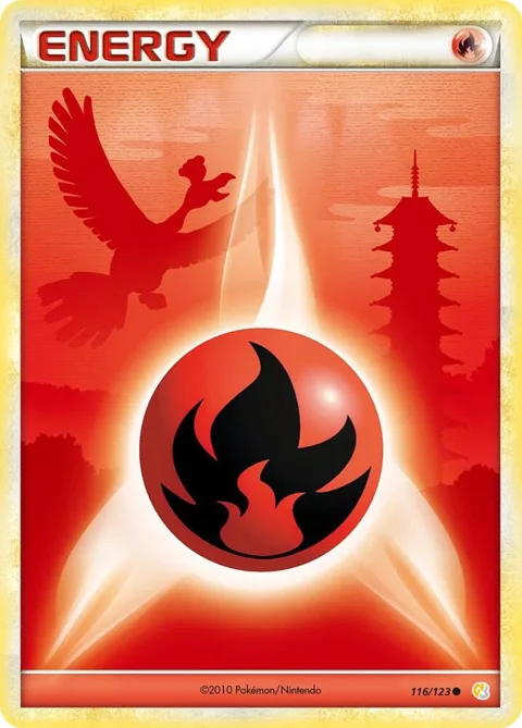 Fire Energy #116/123 Pokémon card from HeartGold SoulSilver