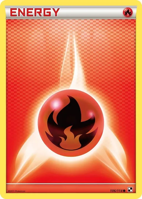 Fire Energy #106/114 Pokémon card from Black and White