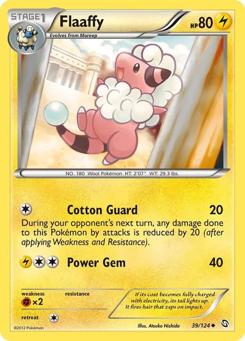 Flaaffy #39/124 Pokémon card from Dragons Exalted