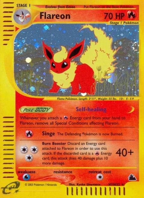 Flareon H7 #H07/H32 Holofoil Pokémon card from Skyridge