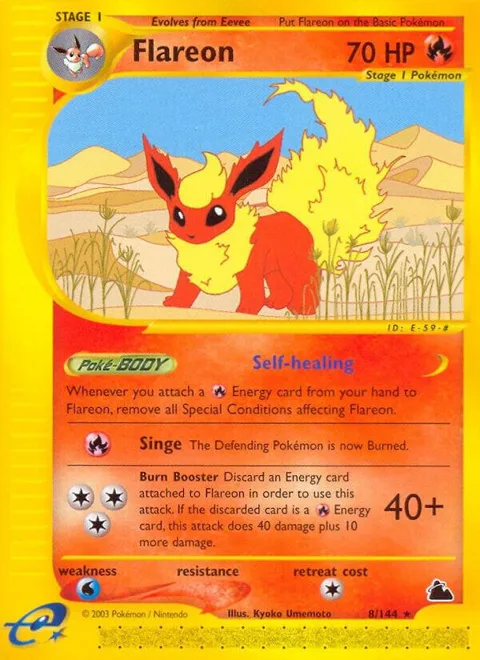 Flareon 8 #008/144 Pokémon card from Skyridge