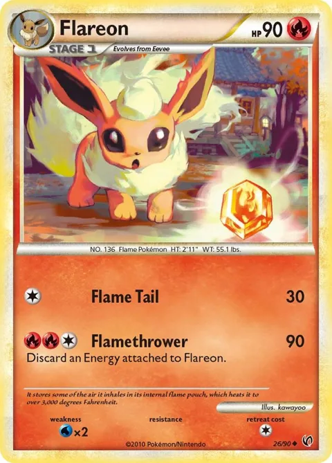 Flareon #26/90 Pokémon card from Undaunted