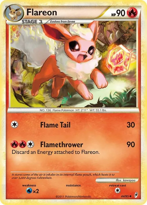 Flareon #44/95 Reverse Holofoil Pokémon card from Call of Legends