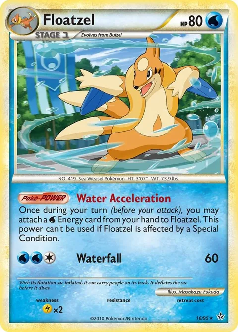 Floatzel #16/95 Pokémon card from Unleashed