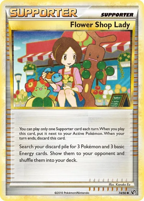 Flower Shop Lady #74/90 Reverse Holofoil Pokémon card from Undaunted
