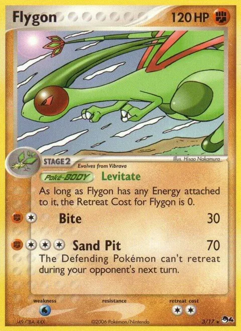 Flygon #003/017 Holofoil Pokémon card from POP Series 4