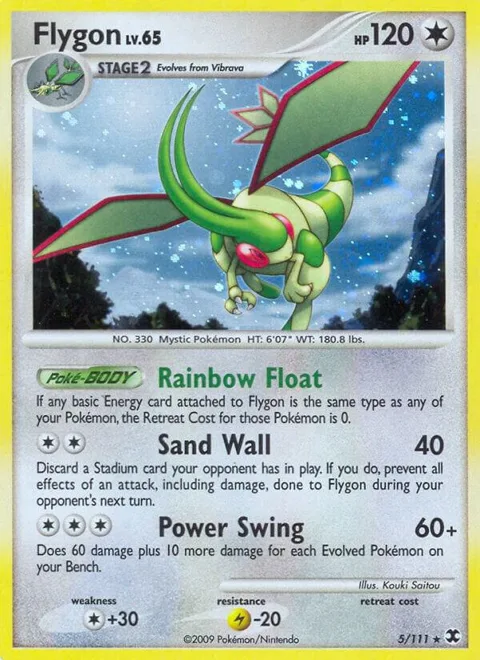 Flygon #5/111 Holofoil Pokémon card from Rising Rivals