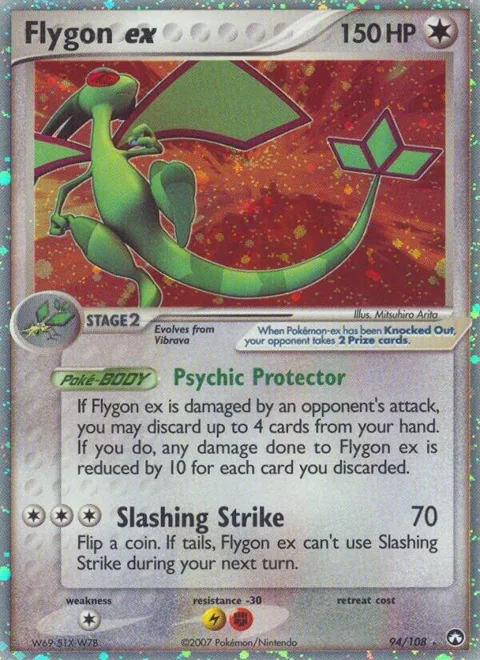 Flygon ex #94/108 Holofoil Pokémon card from EX Power Keepers