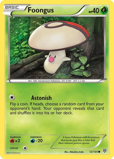 Foongus #12/135 Pokémon card from Plasma Storm