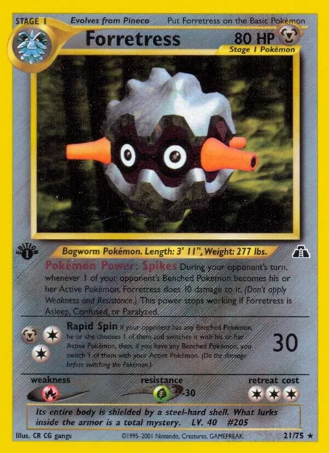 Forretress 21 #21/75 Unlimited Pokémon card from Neo Discovery