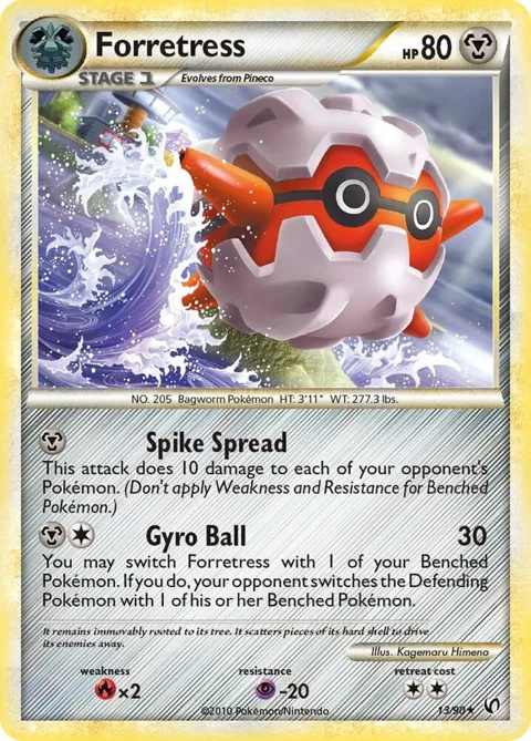 Forretress 13 #13/90 Reverse Holofoil Pokémon card from Undaunted