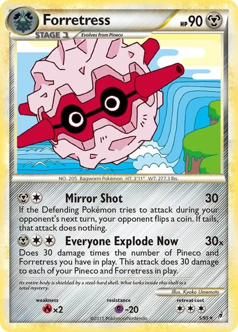 Forretress #5/95 Reverse Holofoil Pokémon card from Call of Legends