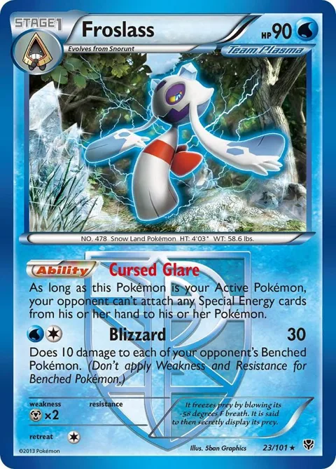 Froslass Team Plasma #23/101 Reverse Holofoil Pokémon card from Plasma Blast