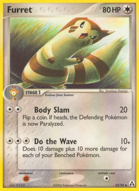 Furret #33/92 Pokémon card from EX Legend Maker