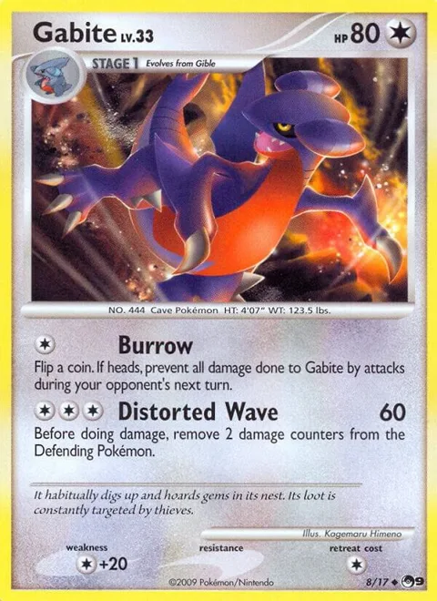 Gabite #008/017 Pokémon card from POP Series 9