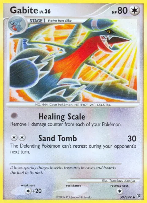 Gabite #59 Reverse Holofoil Pokémon card from Supreme Victors