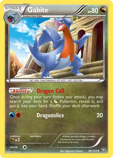 Gabite 89 #89/124 Pokémon card from Dragons Exalted