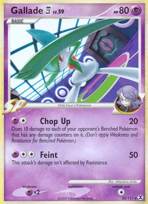 Gallade E4 #20/111 Reverse Holofoil Pokémon card from Rising Rivals
