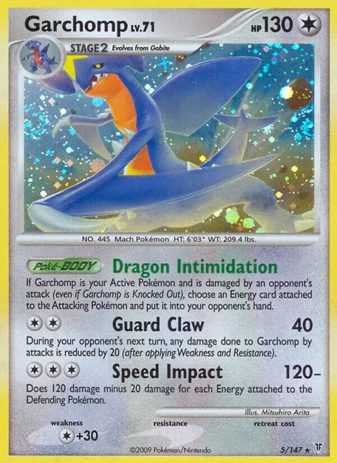 Garchomp #5 Holofoil Pokémon card from Supreme Victors