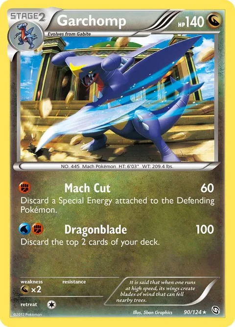 Garchomp 90 #90/124 Reverse Holofoil Pokémon card from Dragons Exalted