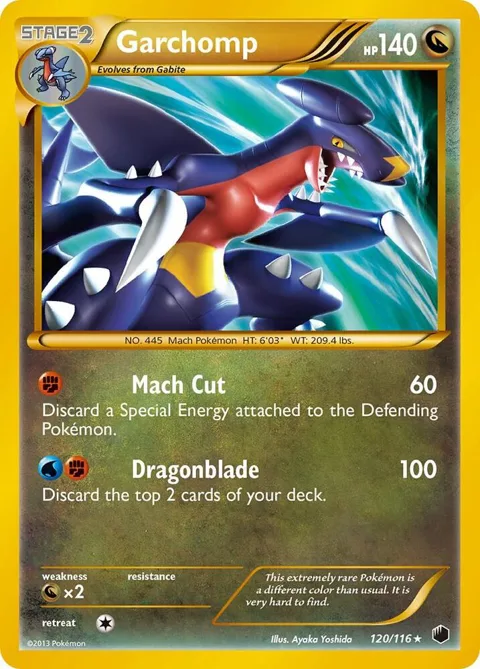 Garchomp 120 Secret Rare #120/116 Holofoil Pokémon card from Plasma Freeze