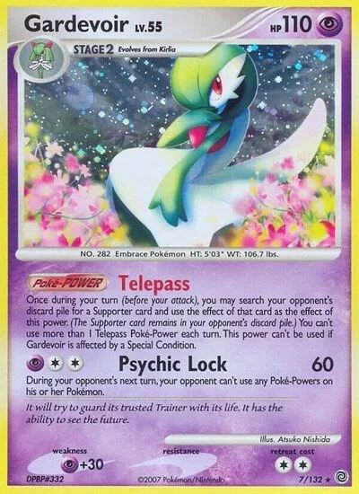 Gardevoir #7/132 Holofoil Pokémon card from Secret Wonders