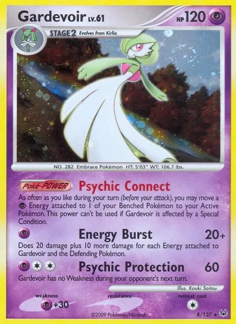 Gardevoir #8/127 Reverse Holofoil Pokémon card from Platinum