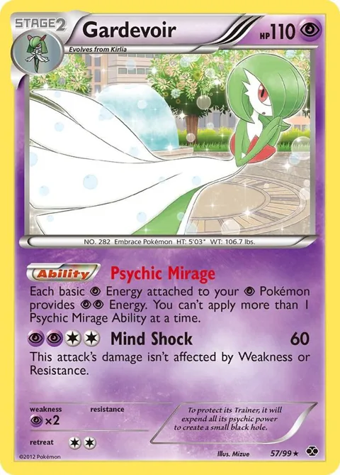 Gardevoir #57/99 Reverse Holofoil Pokémon card from Next Destinies