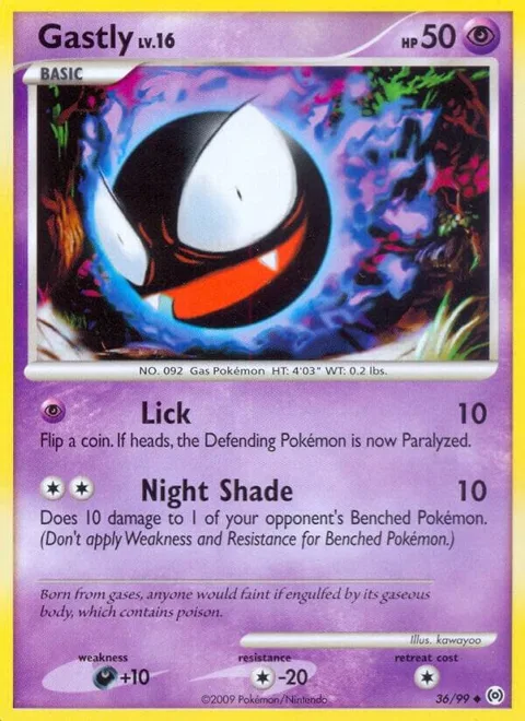 Gastly 36 #36/99 Pokémon card from Arceus
