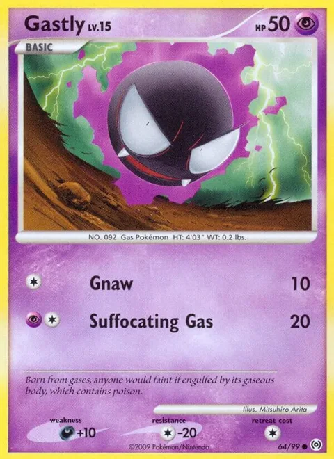 Gastly 64 #64/99 Pokémon card from Arceus