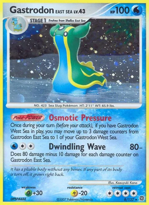 Gastrodon East Sea #8/132 Reverse Holofoil Pokémon card from Secret Wonders