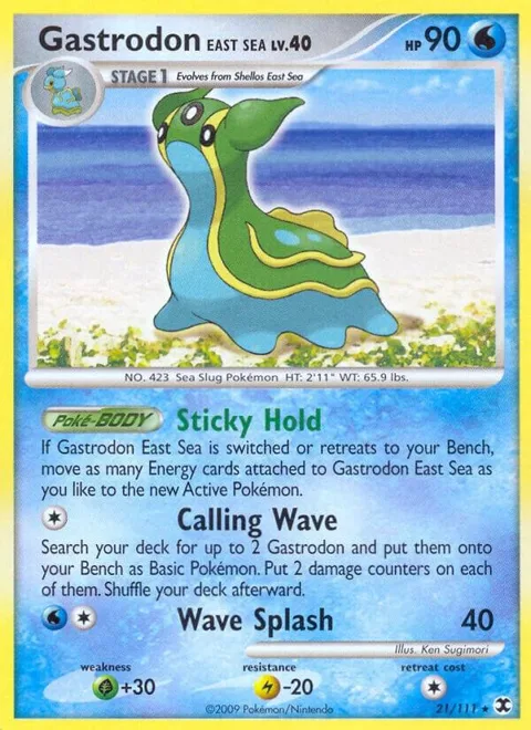 Gastrodon East Sea #21/111 Pokémon card from Rising Rivals