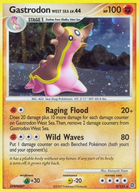 Gastrodon West Sea #9/132 Reverse Holofoil Pokémon card from Secret Wonders