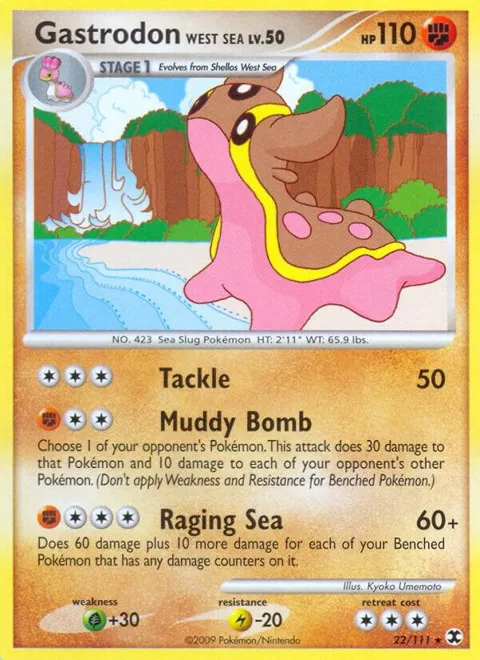 Gastrodon West Sea #22/111 Reverse Holofoil Pokémon card from Rising Rivals