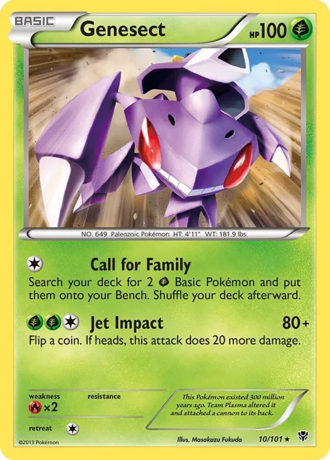 Genesect #10/101 Pokémon card from Plasma Blast