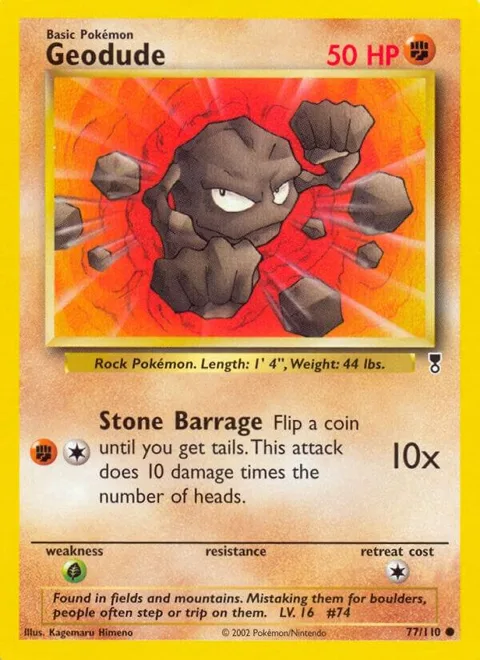 Geodude #077/110 Reverse Holofoil Pokémon card from Legendary Collection