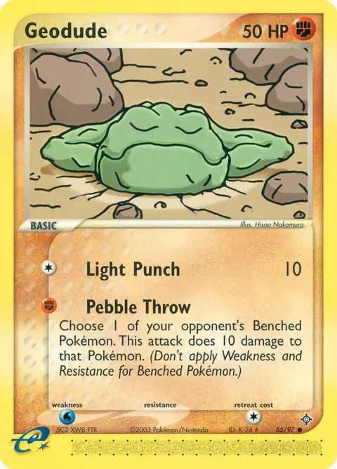 Geodude #55/97 Pokémon card from EX Dragon