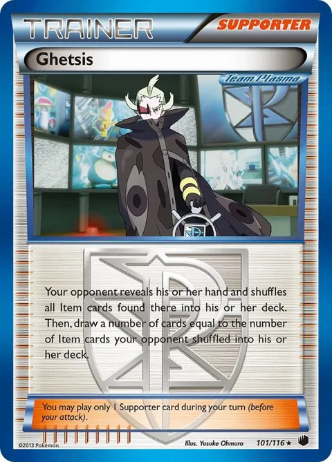 Ghetsis Team Plasma #101/116 Reverse Holofoil Pokémon card from Plasma Freeze