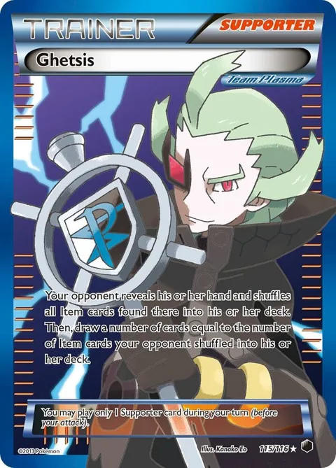 Ghetsis Team Plasma Full Art #115/116 Holofoil Pokémon card from Plasma Freeze